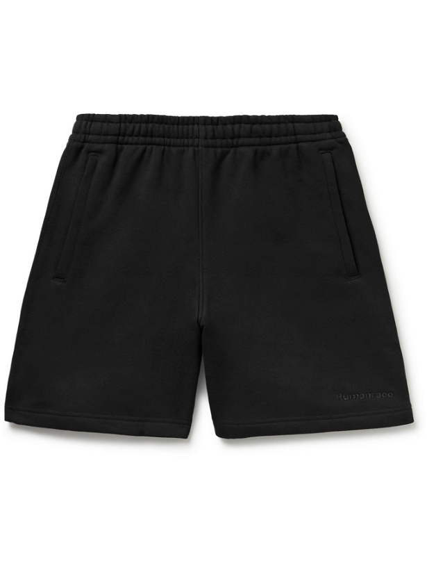Photo: ADIDAS CONSORTIUM - Pharrell Williams Basics Wide-Leg Loopback Cotton-Jersey Shorts - Black