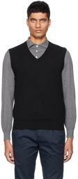 Brunello Cucinelli Black Cashmere V-Neck Vest