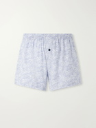 Zimmerli - Printed Cotton-Satin Boxer Briefs - Blue