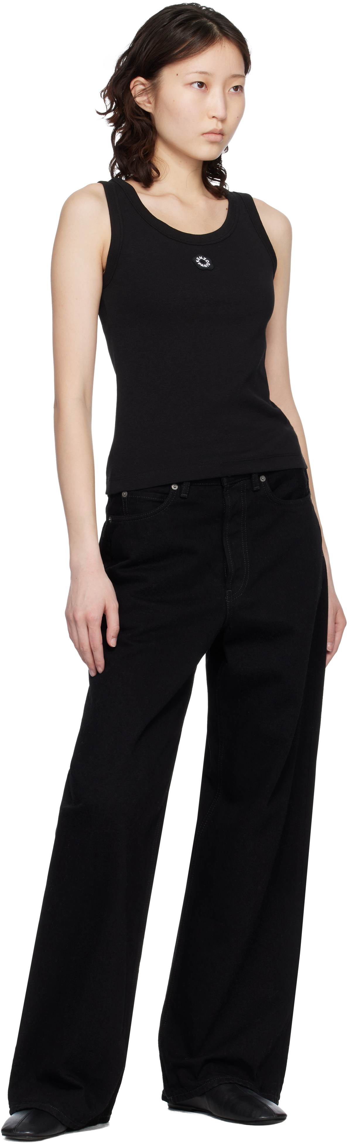 Kenzo Black Kenzo Paris 'Boke Flower 2.0' Embroidered Tank Top