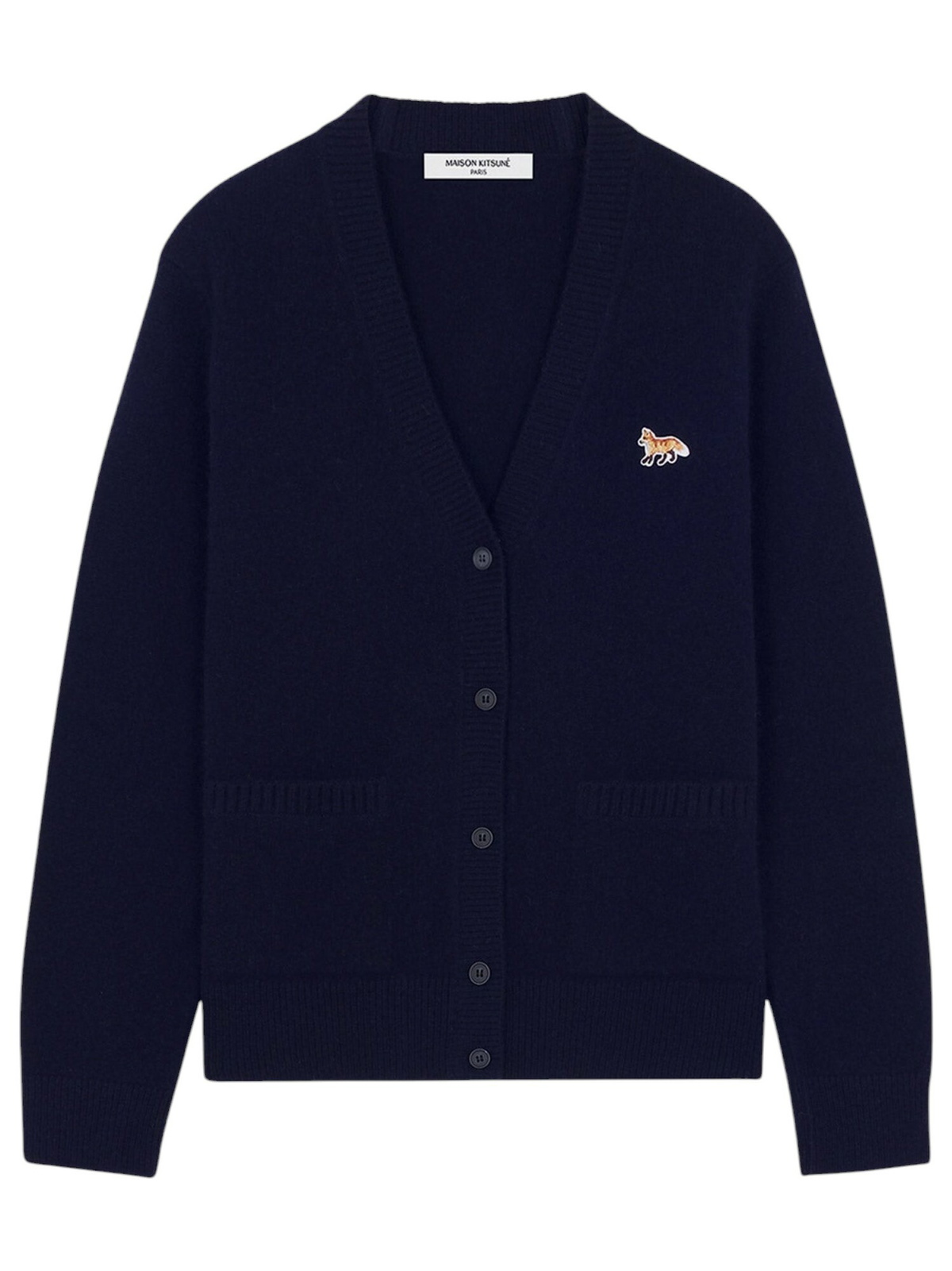 Maison Kitsune Blue Cardigan Womens Knitwear Maison Kitsune Maison Kitsune Blue Cardigan Womens Knitwear Maison Kitsune