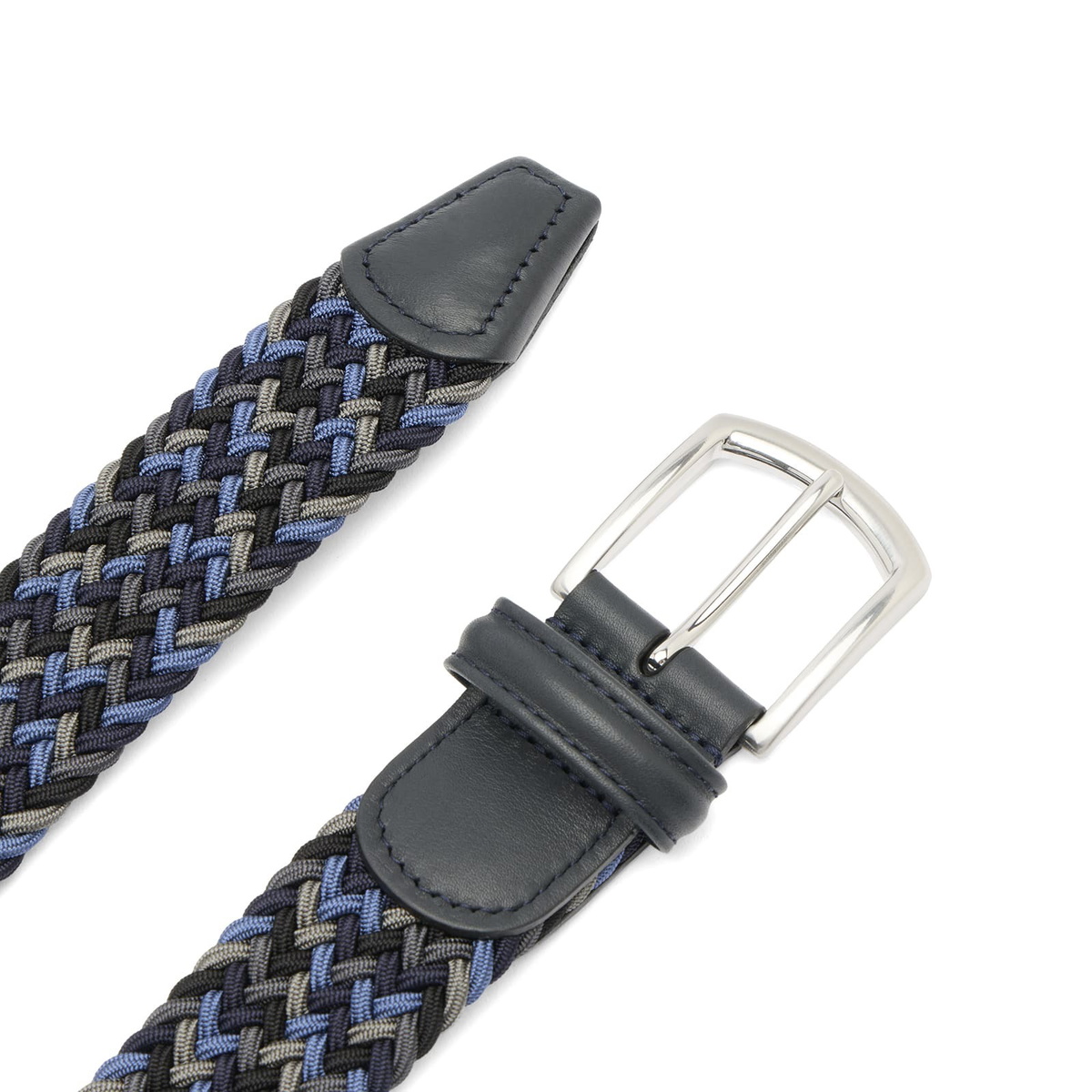 Anderson's Men's Andersons Elastic Woven Belt in Navy