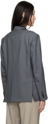 LOW CLASSIC Gray Double-Breasted Blazer