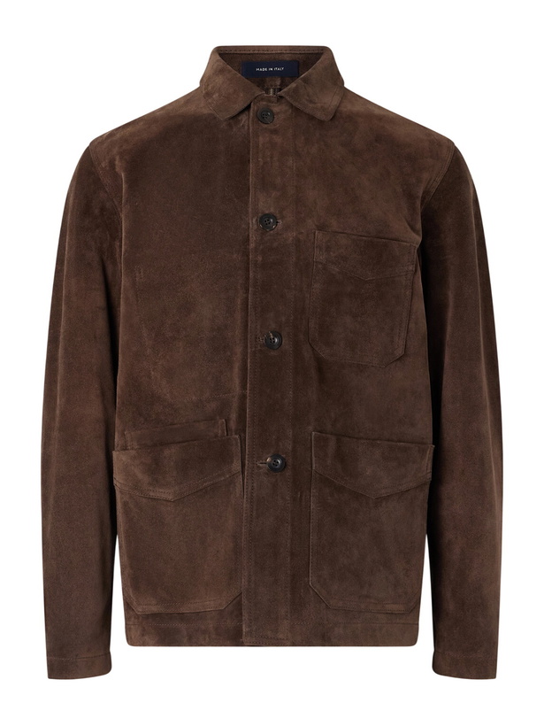 Photo: Drake's - Suede Chore Jacket - Brown