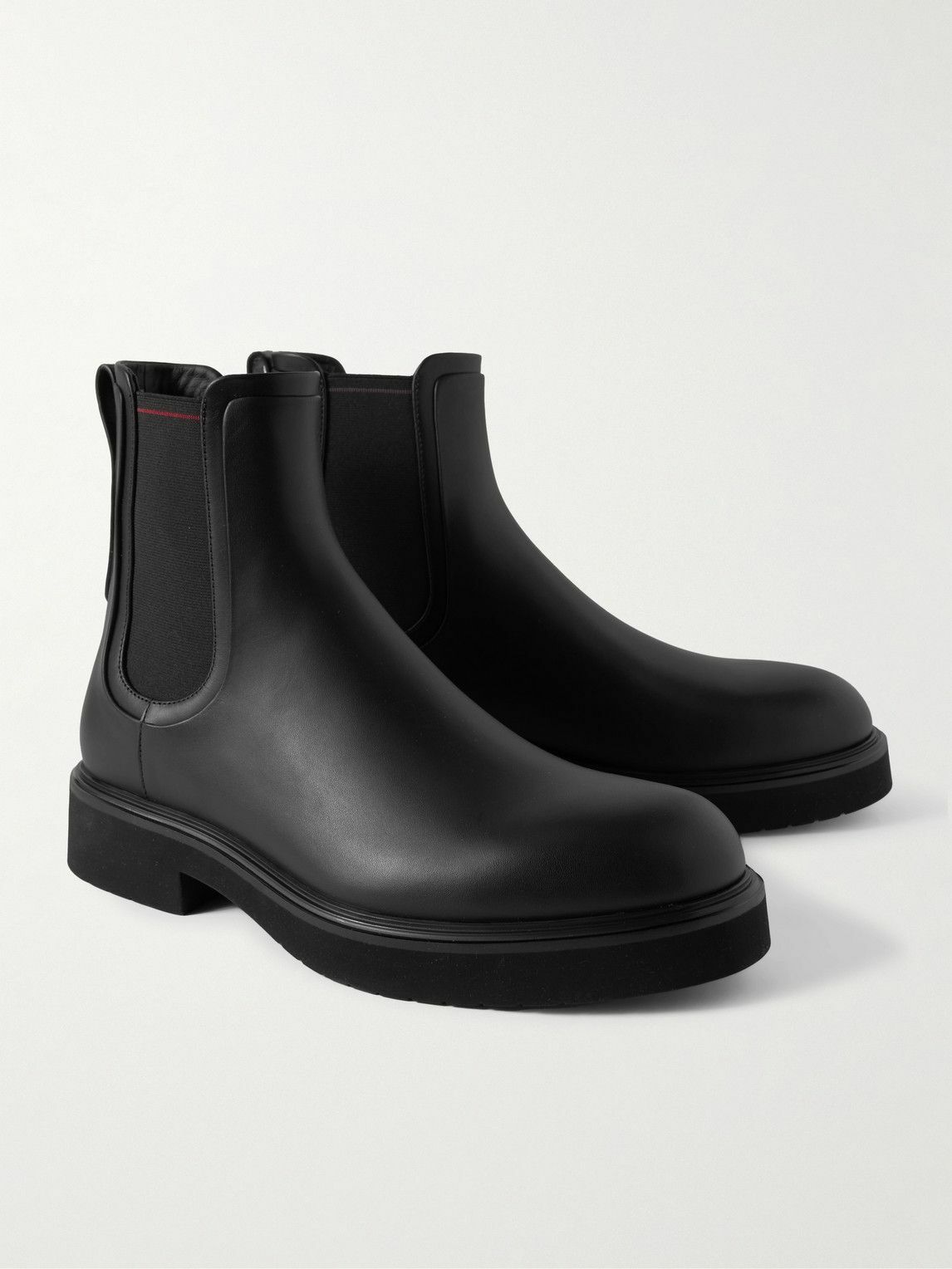 FERRAGAMO - Cezanne Leather Chelsea Boots - Black