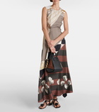 Loewe Hammock Small leather-trimmed raffia tote bag