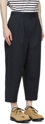 Comme des Garçons Homme Navy Cotton Canvas Trousers