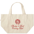 Sporty & Rich END. x Sporty & Rich Milano Crest Tote Bag in Cream/Red