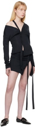 Jade Cropper Navy Button Miniskirt