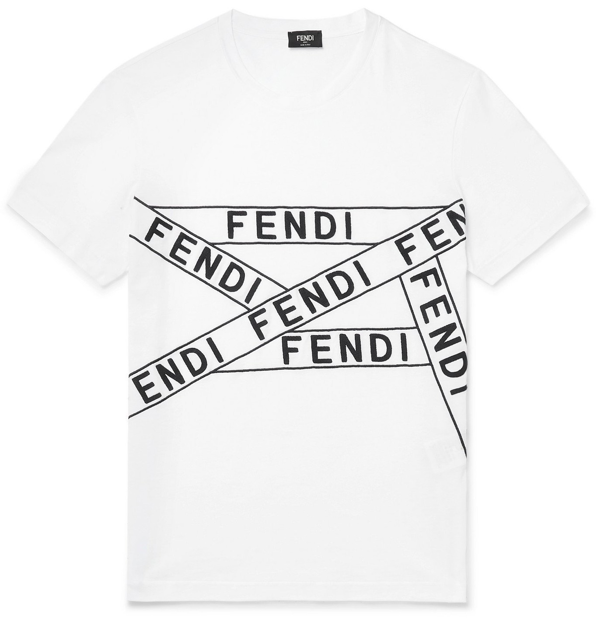 Fendi black and white t shirt deals