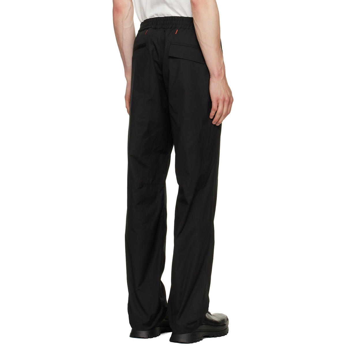 JKEEFER Black Alec Drawcord Trousers