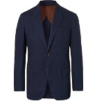 Ermenegildo Zegna - Indigo Slim-Fit Unstructured Garment-Dyed Cotton Suit Jacket - Men - Blue