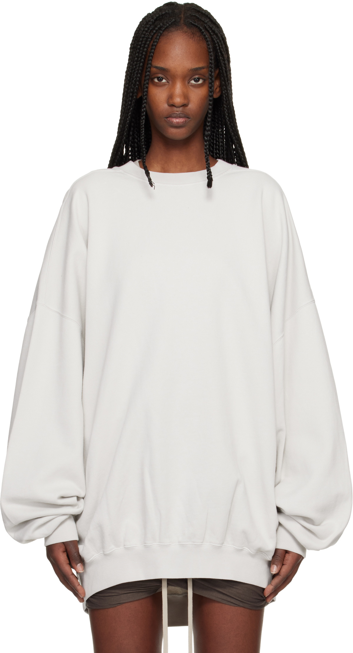 Rick Owens DRKSHDW Off-White Temple Hun Crewneck Sweatshirt