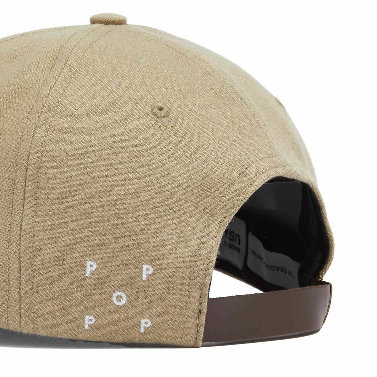 Pop Trading Company Men's O Six Panel Cap in Khaki 