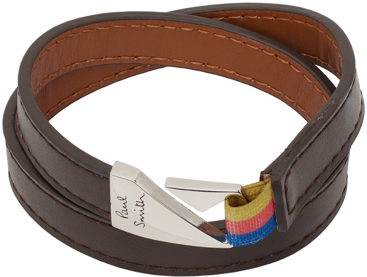 Photo: Paul Smith Brown Leather Hook Bracelet