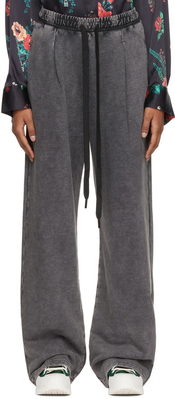 Photo: R13 Gray Wide-Leg Lounge Pants