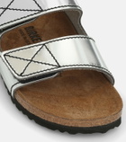 Proenza Schouler x Birkenstock metallic leather slides
