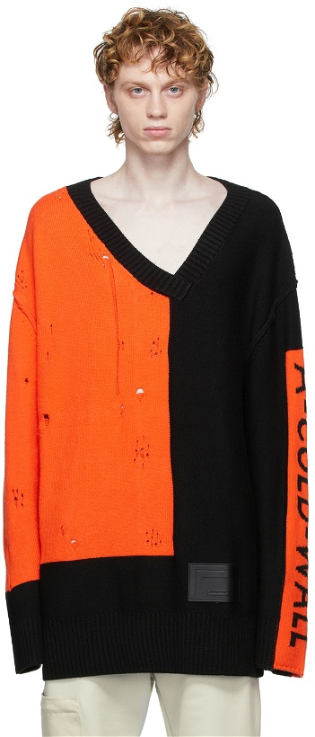 Photo: A-COLD-WALL* Erosion Distressed V-Neck Sweater