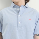 Danton Men's Round Collar Pull Over Shirt in Blue