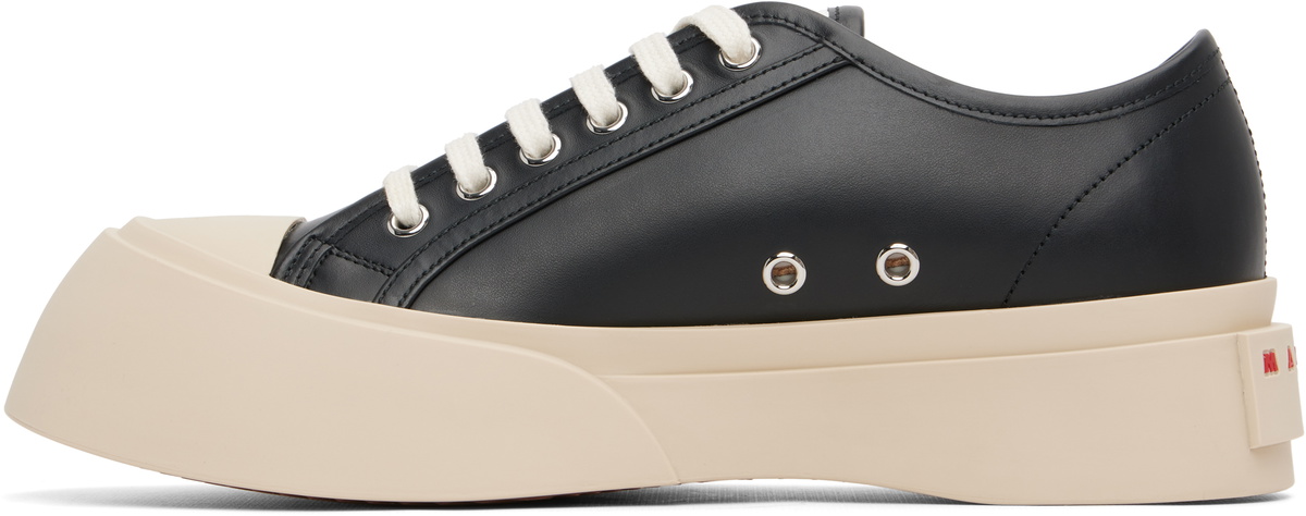 Marni Black Nappa Leather Pablo Lace-Up Sneakers