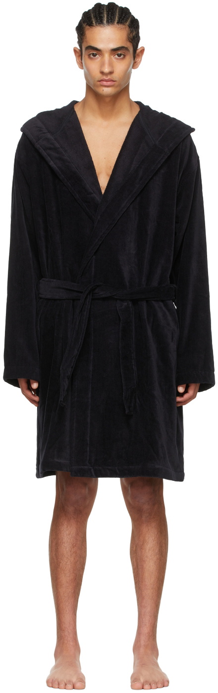 Y-3 Black Cotton Robe Y-3