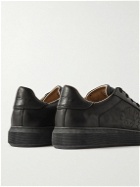 Belstaff - Track Logo-Perforated Leather Sneakers - Black