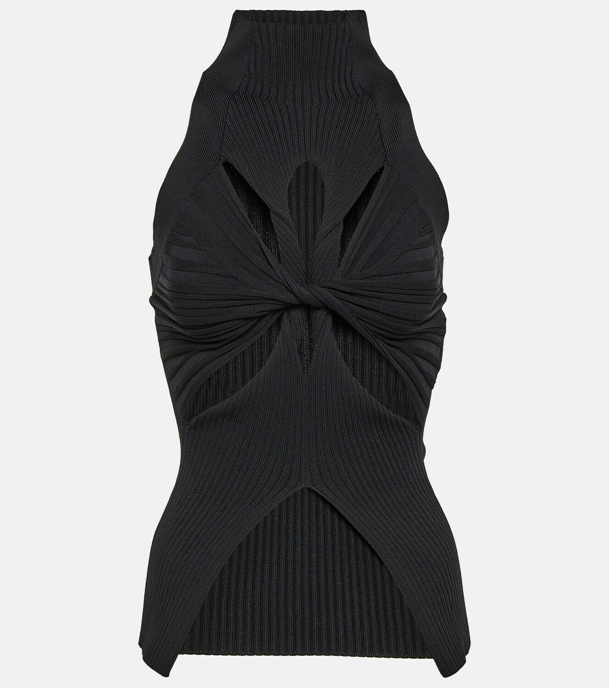 Dion Lee Ribbed-knit cutout top
