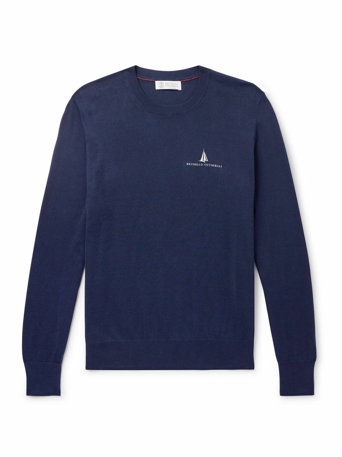 【送料&関税込】Brunello Cucinelli Dark Blue Cotton T-shirt Jersey T-shirt for Man in Navy Blue | Brunello Cucinelli
