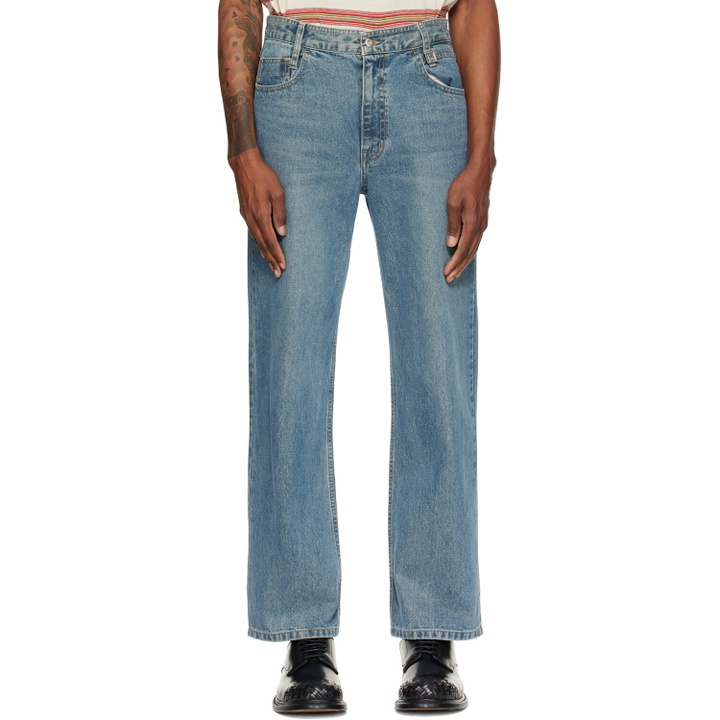 Photo: WOOYOUNGMI Blue Straight Jeans