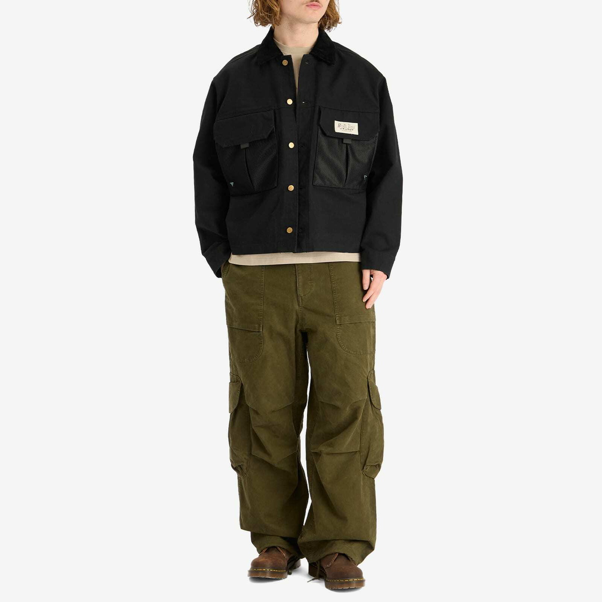 未使用・タグ付　braindead　Cropped Chore　チョアジャケット Brain Dead Cropped Chore Jacket Black Men's - SS25 - GB