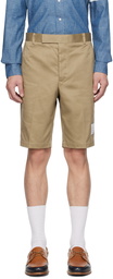 Thom Browne Beige Unconstructed Shorts