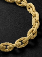 PATTARAPHAN - Textured Seamless Link 9-Karat Gold Chain Bracelet - Gold