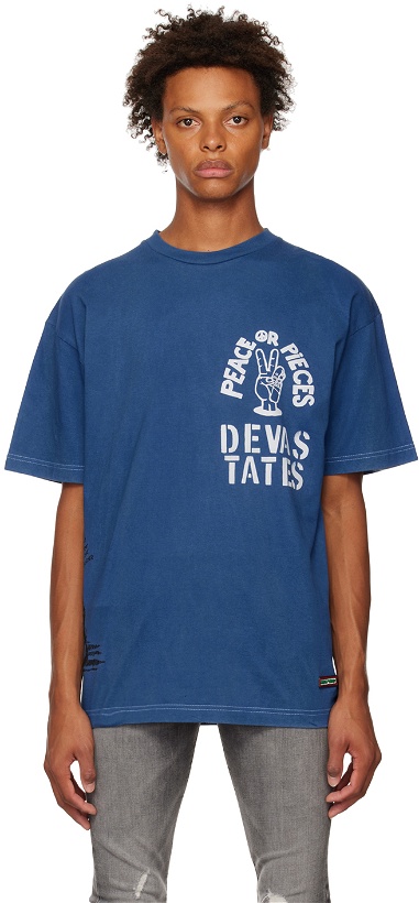 Photo: DEVÁ STATES Blue Printed T-Shirt
