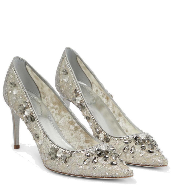 Photo: Rene Caovilla Embellished lace pumps