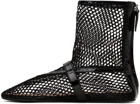 ALAÏA Black Fishnet High Boots