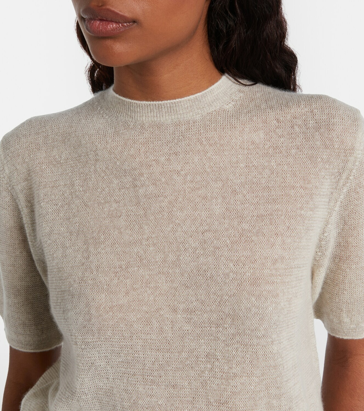 Loro Piana Walnut cashmere, wool, and silk top