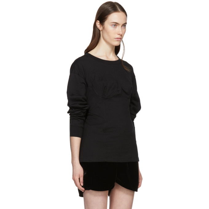 Facetasm Black Long Sleeve Underwire T-Shirt