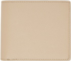 Maison Margiela Beige Leather Bifold Wallet