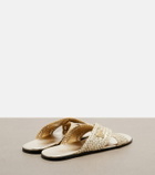 Prada Woven leather slides