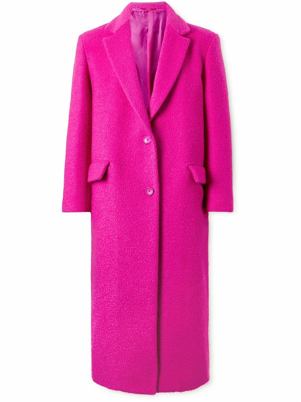 Photo: Valentino - Oversized Virgin Wool-Blend Bouclé Coat - Pink