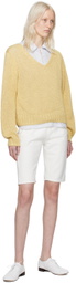 Nothing Written White 'Half White' Denim Shorts