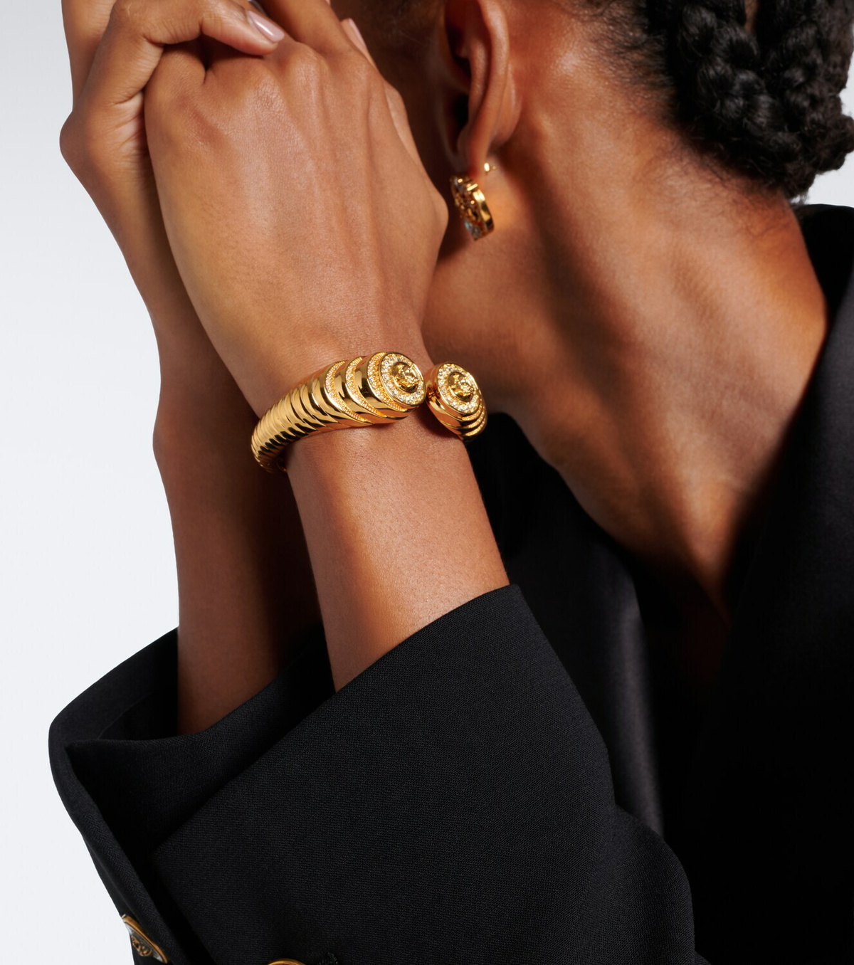 Versace Medusa embellished cuff bracelet