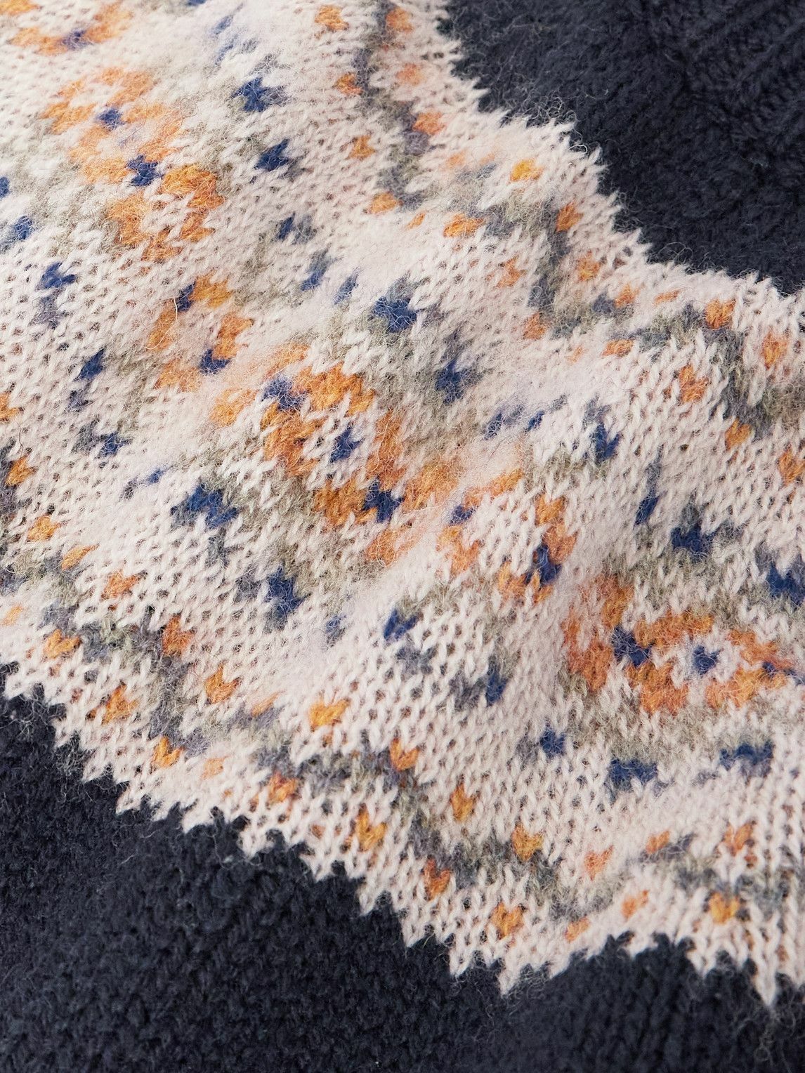 CELINE - Slim-Fit Fair Isle Wool Sweater - Blue