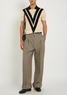 Valentino Garavani Vlogo-intarsia Cotton Polo Shirt White And Black