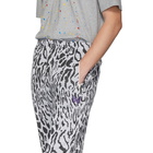 Needles Black and White Jacquard Leopard Track Pants