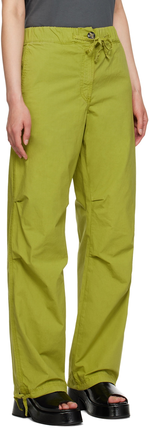 Green Jd Drawstring GANNI Green Drawstring Trousers GANNI
