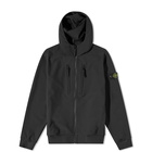 Stone Island Junior Hooded Soft Shell Jacket in Black