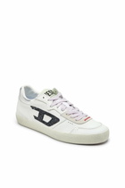 Diesel S-Leroji-Leather sneakers with glitter logo - Sneakers Womens in Multicolor