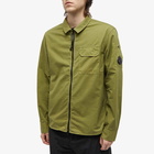 C.P. Company Men's Arm Lens Overshirt in Green Olive