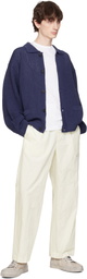 DOCUMENT Navy Hanji Paper Open Net Cardigan